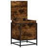 vidaXL Boîte de rangement avec couvercle chêne fumé bois d'ingénierie