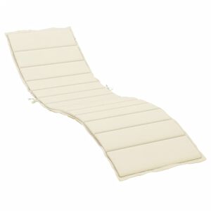 vidaXL Coussin de chaise longue cr&egrave;me 200x50x3 cm tissu oxford