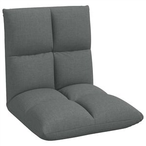 vidaXL Fauteuil de sol ajustable Gris fonc&eacute; Tissu