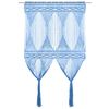 vidaXL Rideau en macram&eacute; Bleu 140x240 cm Coton
