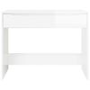 vidaXL Bureau Blanc brillant 100 x 50 x 78 cm Bois d'ing&eacute;nierie