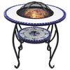 vidaXL Table de foyer mosaïque Bleu et blanc 68 cm Céramique