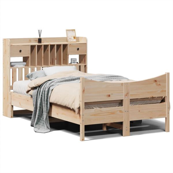vidaXL Cadre de lit sans matelas 135x190 cm bois de pin massif