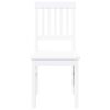 vidaXL Chaises à manger 2 pcs blanc bois massif caoutchouc