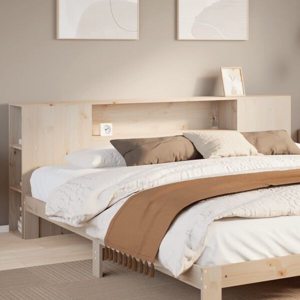 vidaXL Tête de lit avec rangement 180 cm bois massif de pin