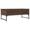 vidaXL Table basse ch&ecirc;ne marron 100x50x40cm bois d'ing&eacute;nierie et m&eacute;tal