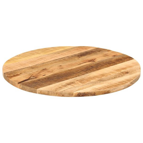 vidaXL Dessus de table &Oslash; 90x3,8 cm rond bois massif de manguier brut