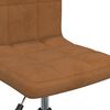 vidaXL Chaises &agrave; manger pivotantes lot de 4 Marron Velours