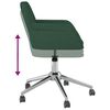 vidaXL Chaises pivotantes &agrave; manger lot de 2 vert fonc&eacute; tissu