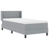vidaXL Lit &agrave; ressorts avec matelas Gris clair 200 x 100 cm Polyester