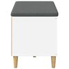 vidaXL Banc d'entr&eacute;e avec coussin avec stockage Blanc 80 x 38 x 46 cm