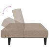 vidaXL Canap&eacute;-lit &agrave; 2 places avec tabouret Taupe Tissu microfibre