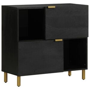 vidaXL Buffet noir 80x33x75 cm bois d'ing&eacute;nierie