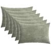 vidaXL Coussin avec oreiller HEERLEN 6 pi&egrave;ces Vert Tissu Chenille