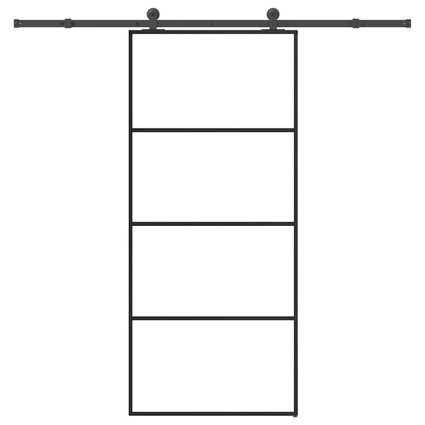 vidaXL Porte coulissante avec kit de quincaillerie 90x205 cm Verre ESG