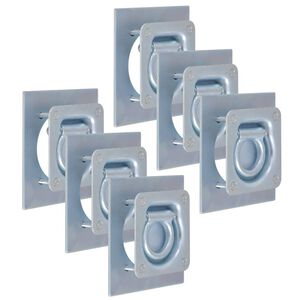 vidaXL Anneau d'arrimage pour remorque 6 pcs Acier galvanis&eacute; 2000 kg