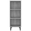vidaXL Buffet sonoma gris 34,5x32,5x90 cm bois d'ingénierie