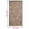 vidaXL Rideau anti-mouches beige et marron clair 100x230 cm chenille