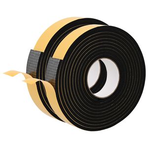 vidaXL Ruban adh&eacute;sif en mousse 2 pc Noir 30mm x 5m Mousse CR