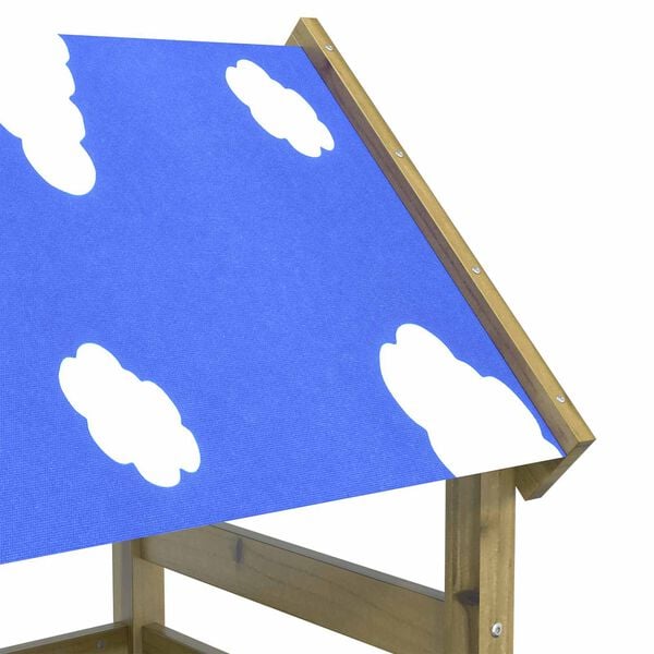 vidaXL Tour de jeu Marron 110,5 x 52,5 x 215 cm Bois solide impr&eacute;gn&eacute;