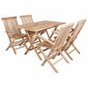 vidaXL Ensemble de meubles de jardin 5 pc Naturel Bois de teck massif