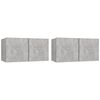 vidaXL Ensemble de meubles TV 4 pcs Gris b&eacute;ton Bois d'ing&eacute;nierie