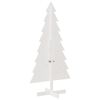 vidaXL Arbre de Noël en bois pour décoration blanc 150 cm pin massif