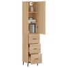 vidaXL Buffet haut Ch&ecirc;ne sonoma 34,5x34x180 cm Bois d'ing&eacute;nierie