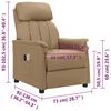 vidaXL Fauteuil de massage &eacute;lectrique Cappuccino Similicuir