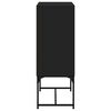 vidaXL Armoire lat&eacute;rale avec portes en verre noir 69x37x100 cm