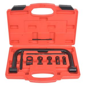 vidaXL Kit de 10 outils de compresseur de ressort &agrave; valve