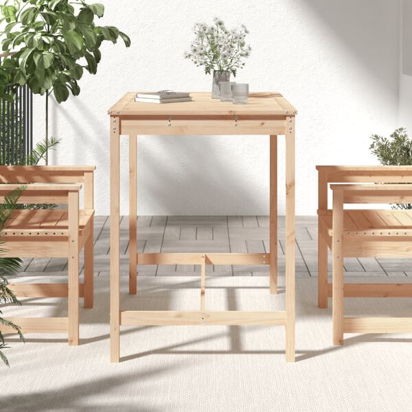 vidaXL Table de jardin 121x82,5x110 cm bois massif de pin