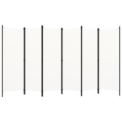 vidaXL Cloison de séparation 6 panneaux Blanc 300x180 cm