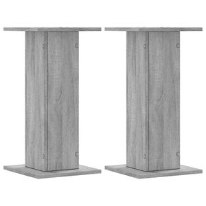 vidaXL Supports de haut-parleurs 2 pcs gris sonoma bois d'ing&eacute;nierie
