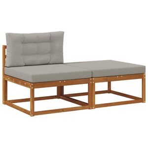 vidaXL Unit&eacute; de canap&eacute; sectionnel avec coussin 2 Pi&egrave;ce Naturel