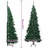 vidaXL Arbre de No&euml;l artificiel d'angle Vert 180 cm PVC et m&eacute;tal