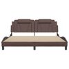 vidaXL Cadre de lit Viana sans matelas marron 180x200 cm similicuir
