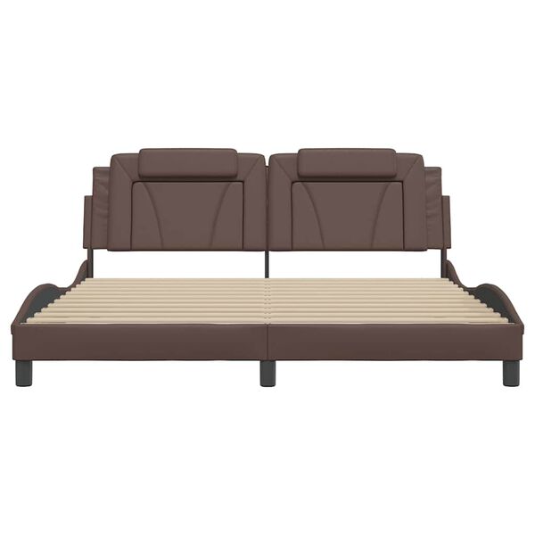 vidaXL Cadre de lit Viana sans matelas marron 180x200 cm similicuir