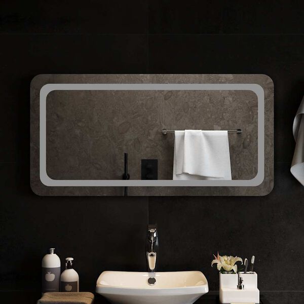 vidaXL Miroir de salle de bain &agrave; LED 100x50 cm