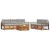 vidaXL Ensemble de canap&eacute;s d'ext&eacute;rieur 6 pcs Gris Naturel et Clair