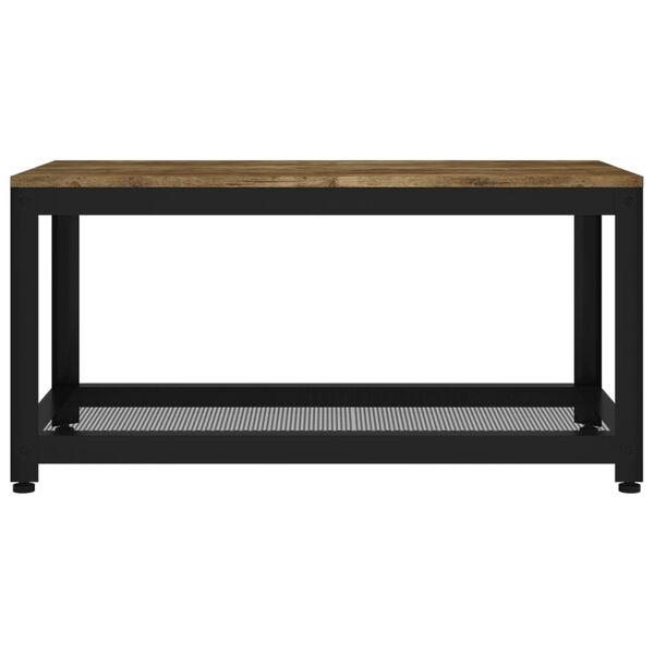 vidaXL Table basse Marron foncé et noir 90x45x45 cm MDF et fer