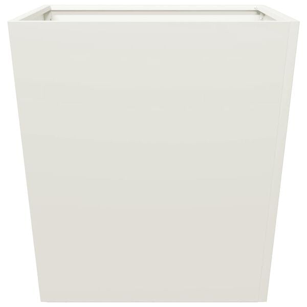 vidaXL Jardini&egrave;re blanc 50x50x50 cm acier