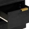 vidaXL Tables de chevet 2 pcs noir 40x33x46 cm bois de manguier solide