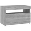 vidaXL Meuble TV avec lumi&egrave;res LED Sonoma gris 60x35x40 cm