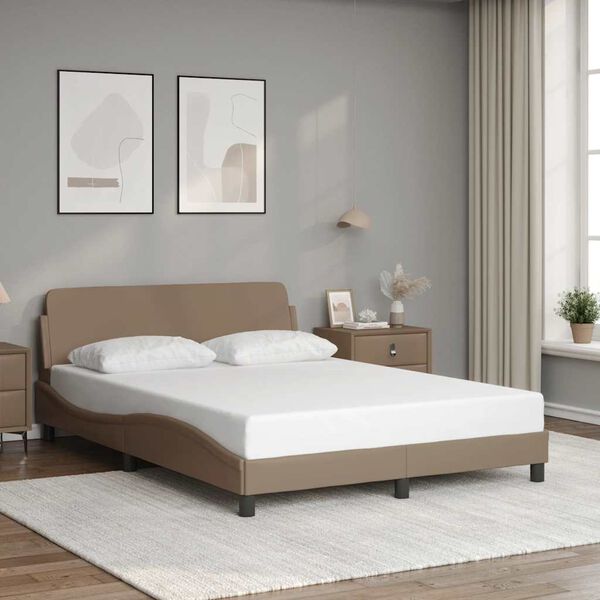 vidaXL Cadre de lit Dover cappuccino 120x200 cm similicuir