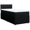 vidaXL Sommier &agrave; lattes de lit avec matelas Noir 100x200 cm Tissu