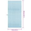 vidaXL Serviettes de sport 2 pcs Bleu 140 x 70 cm