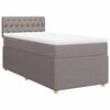 vidaXL Sommier &agrave; lattes de lit avec matelas Taupe 80x200 cm Tissu