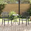 vidaXL Chaise de jardin 2 pcs Noir 56 x 55 x 92,5 cm Aluminium