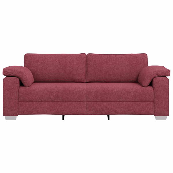 vidaXL Canap&eacute; Bordeaux 219 x 77 x 82 cm tissu